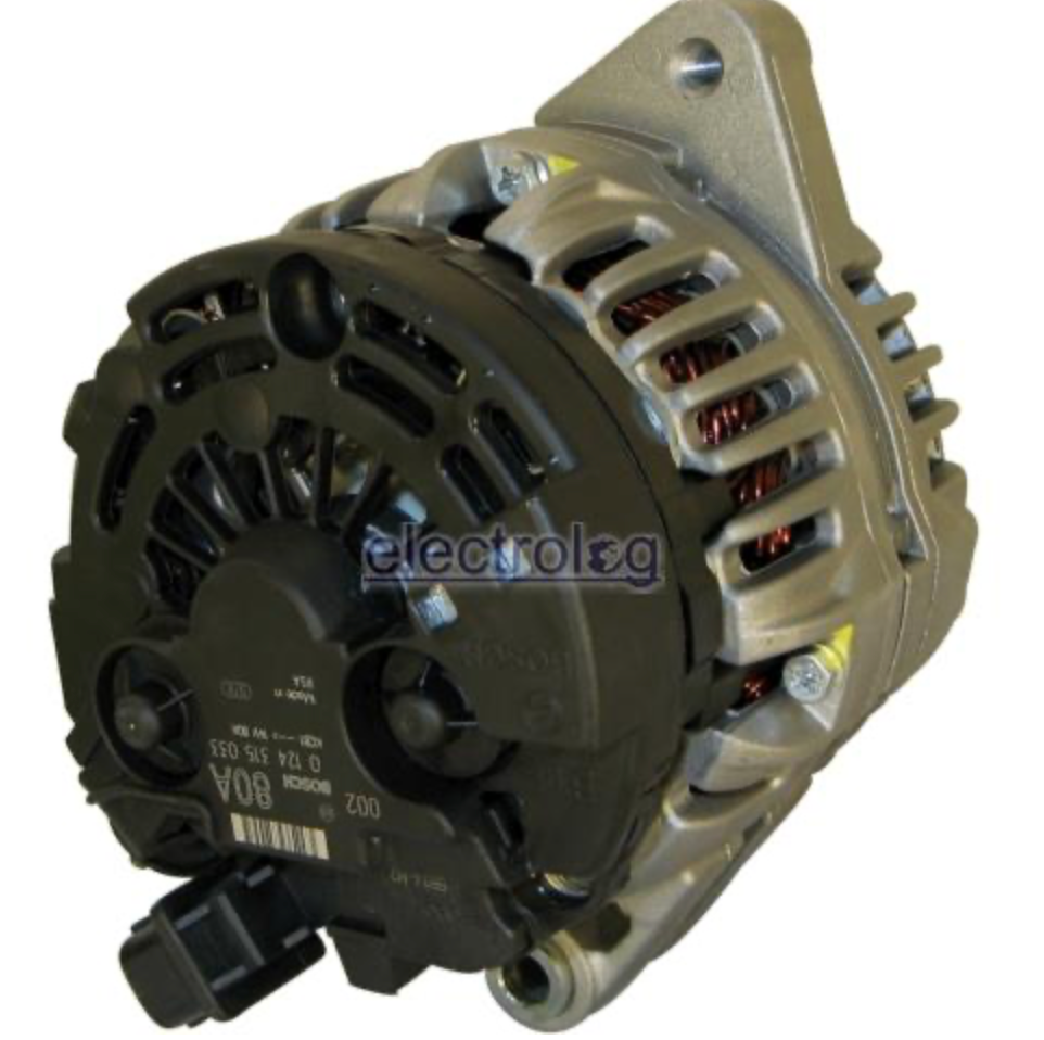(ALT1287) PN-0124315033.  (ALTERNATOR 12V 80A KCB1 TOYOTA HILUX / FORTUNER - 2.5L, 3.0L DIESEL D4D)